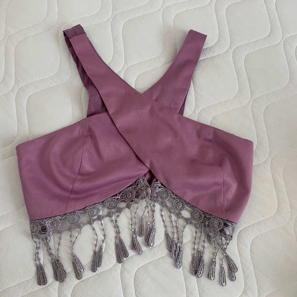 Purple crop top